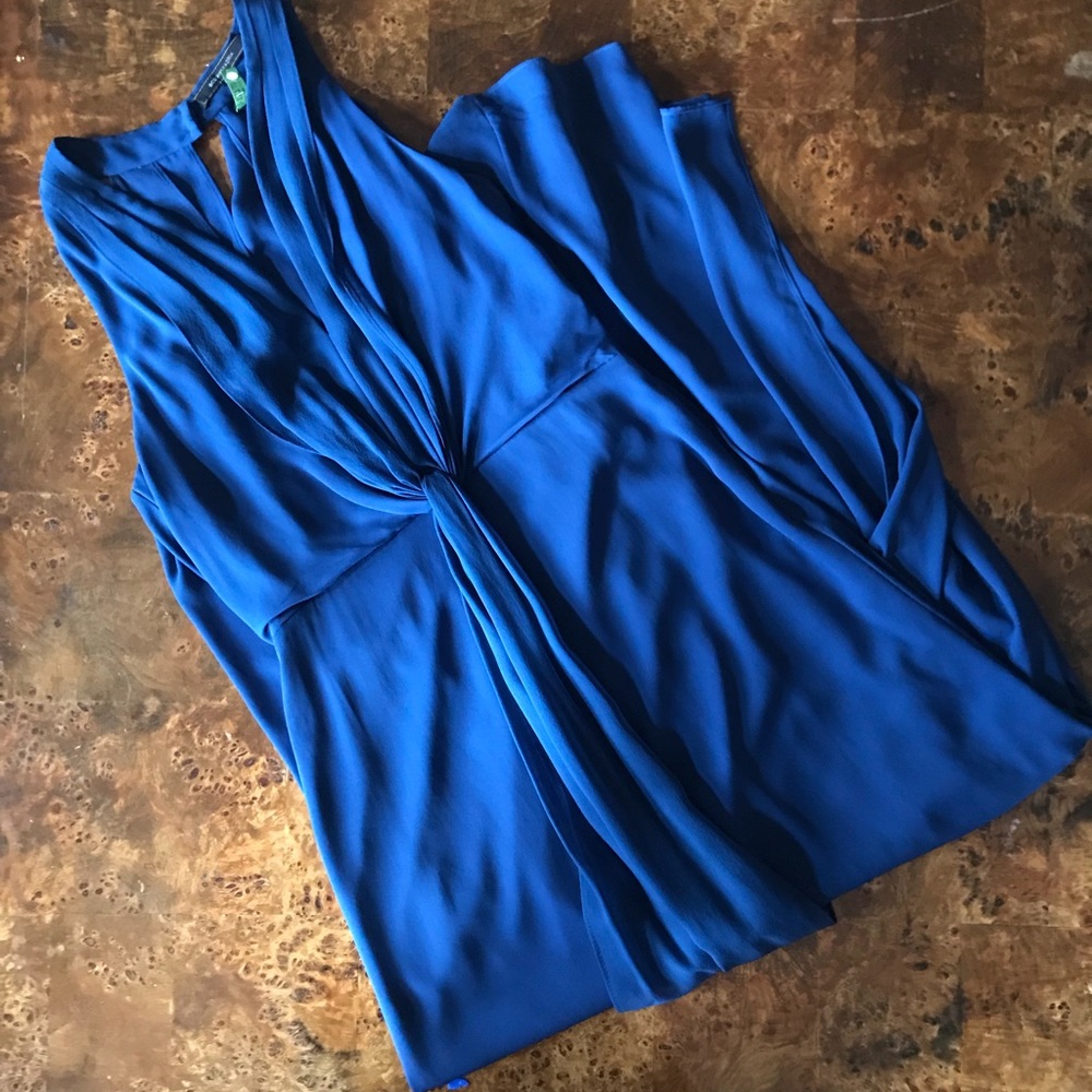 Bcbgmaxazria Blue Mara Silk Gown - Grecian